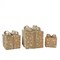 Northlight Lighted Snowflake Burlap Gift Boxes Outdoor Christmas Decorations - Clear - Set of 3